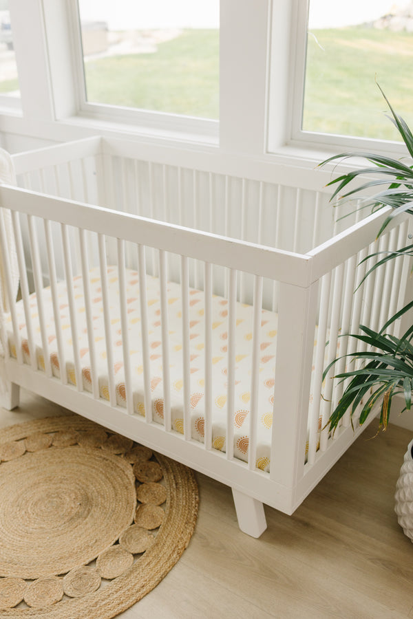 Bamboo Muslin Fitted Crib Sheet | Sunshine