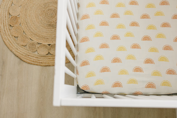 Bamboo Muslin Fitted Crib Sheet | Sunshine